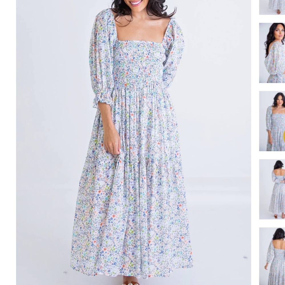 Karlie Floral Smocked Maxi Dress